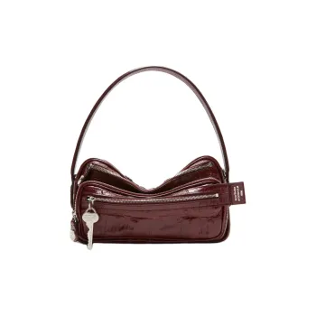 Acne Studios Calfskin Shoulder Bag, Crossbody Bag Women's Burgundy