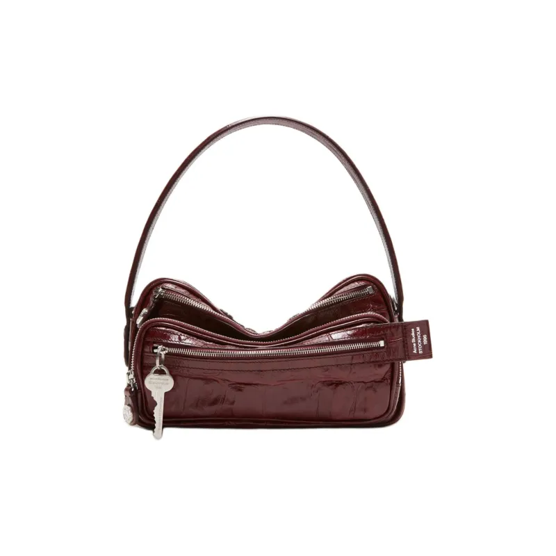 Acne Studios Calfskin Shoulder Bag, Crossbody Bag Women's Burgundy-0
