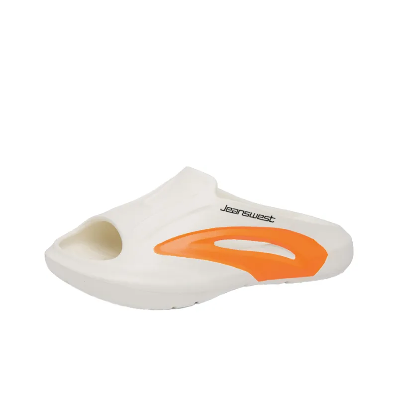 JEANSWEST Slip Resistant Abrasion Resistant Odor Resistant Slide Slippers Men's Bone White-1