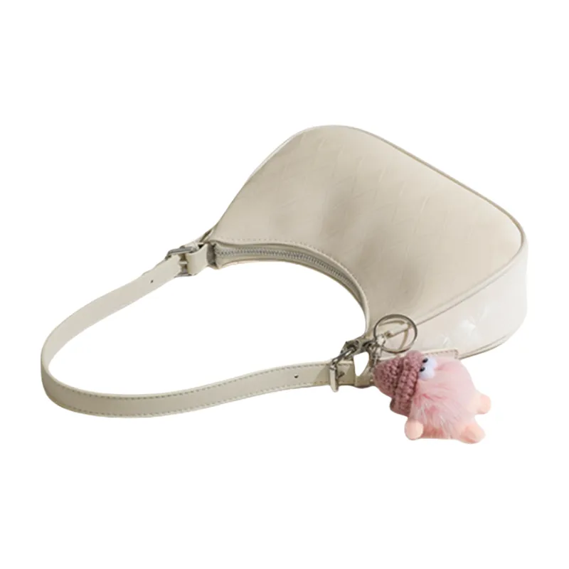 NOMK PU Shoulder Bag Women's Pink/Black/Ecru-11