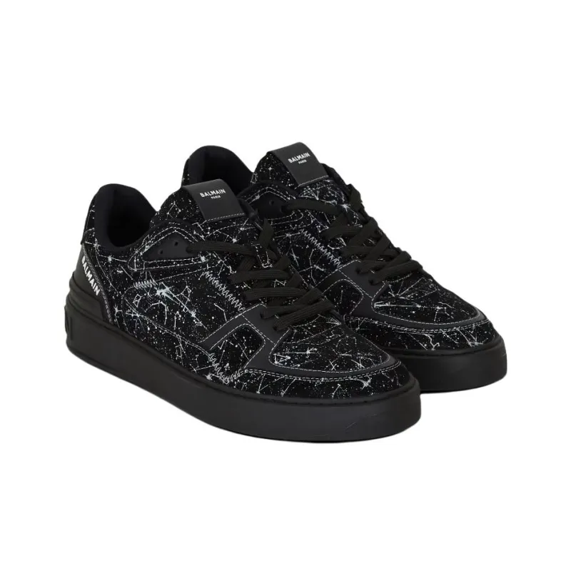 BALMAIN B Court Low Top Skateboard Shoes Men's Black-2