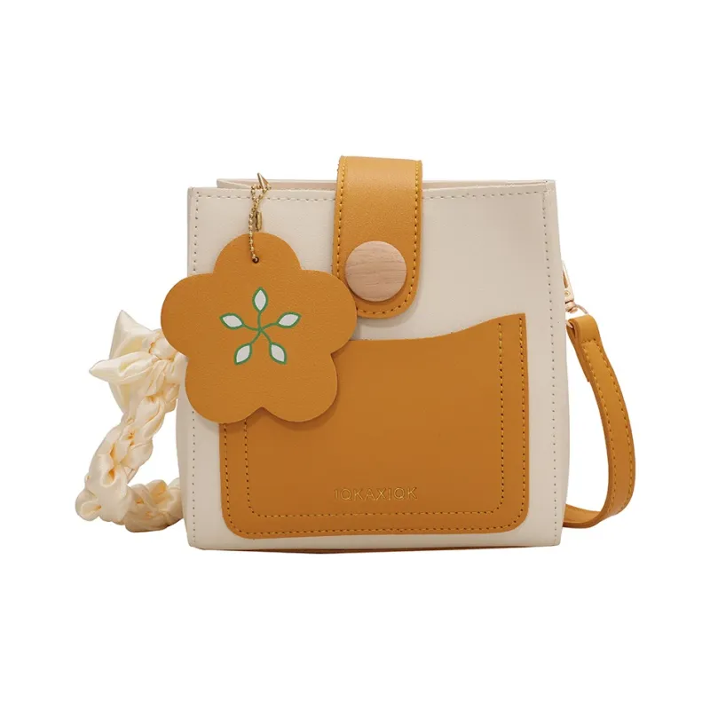 DCLOUD PU Crossbody Bag Women's Ecru/Yellow/Green/Black/Red/Orange-7