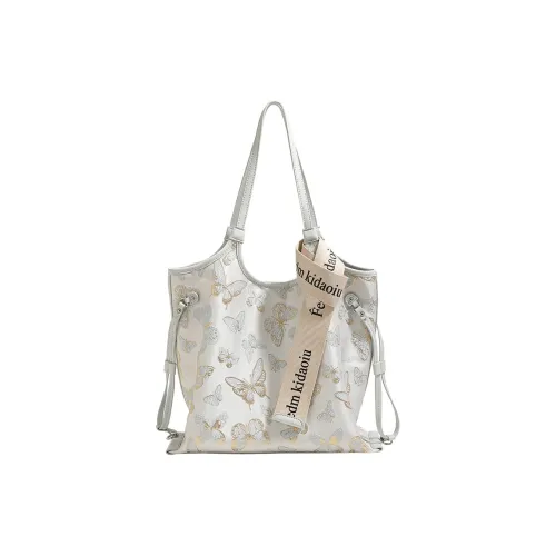 PAYOT Microfiber Synthetic Leather Tote Bag Shoulder Bag Women's Beige Blue/Beige Apricot
