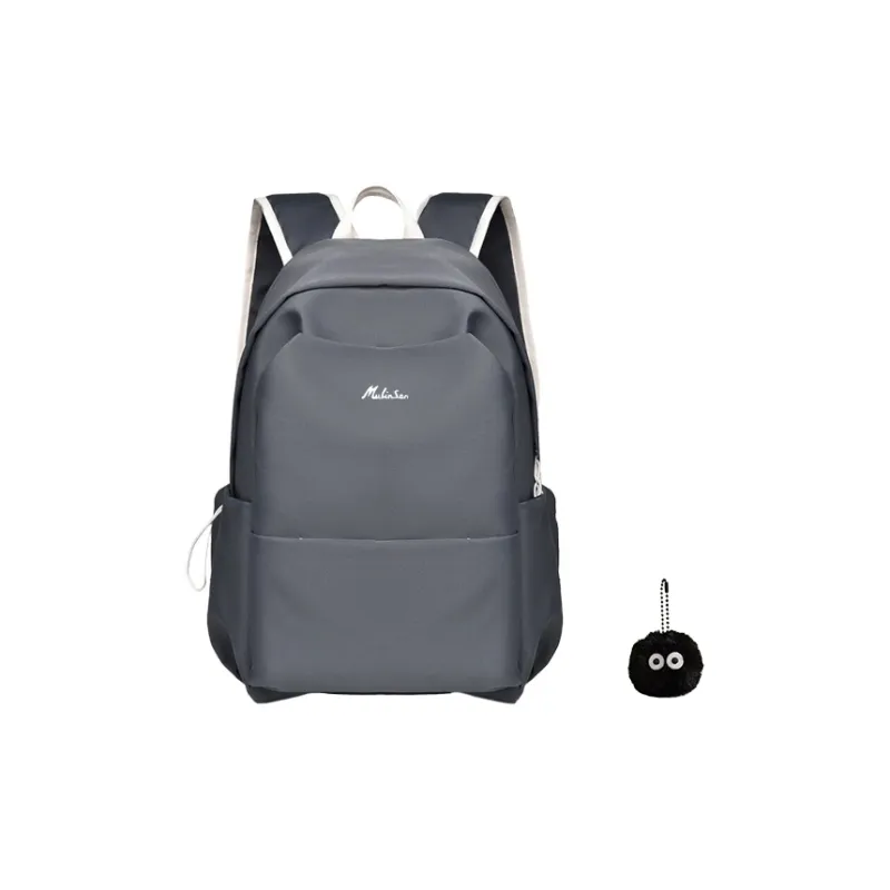 Mulinsen Nylon Backpack Regular Unisex Black/Khaki/Gray/Blue/Pink-9