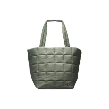 Lululemon Quilted Nylon Tote Bag Shopping Bag Handbag Women's Gray Green