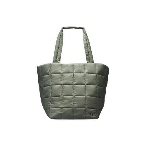 Lululemon Quilted Nylon Tote Bag Shopping Bag Handbag Women's Gray Green