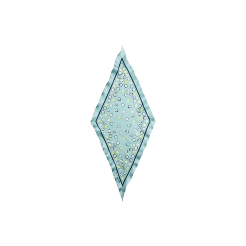 COACH Silk, Silk, Diamond Silk Scarves Women's Green-0