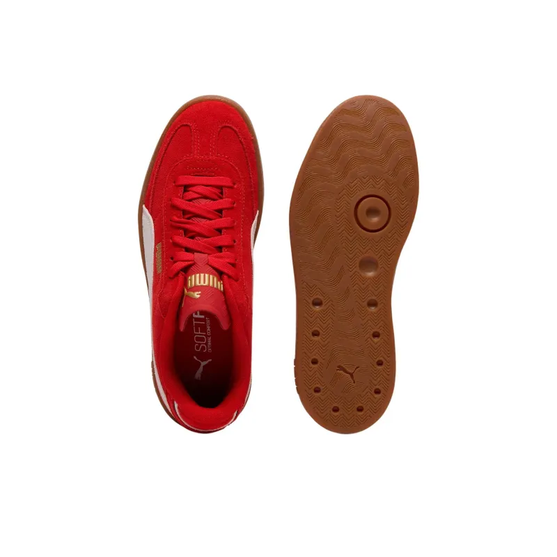 PUMA Club Anti Slip Wear Resistant Low Top Skateboard Shoes Women's Red-3