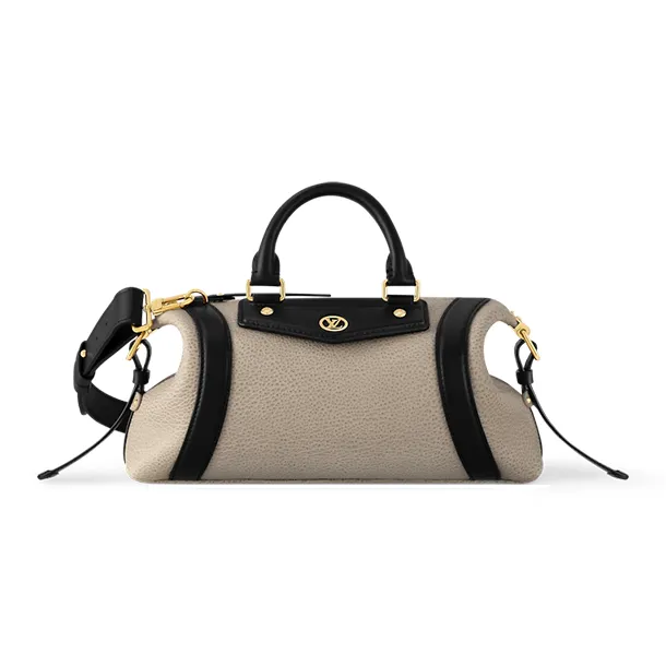 LOUIS VUITTON BIKER Sheepskin One Shoulder Handbag Trumpets Women's Gray-0