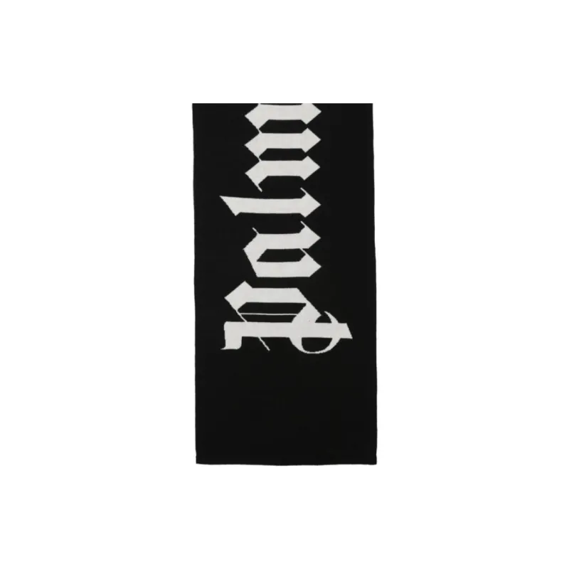 PALM ANGELS Logo Intarsia-Knit Scarf-2