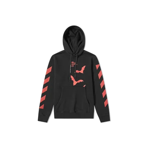 OFF WHITE Diagonal Sleeve Bats Slim Fit Hoodie