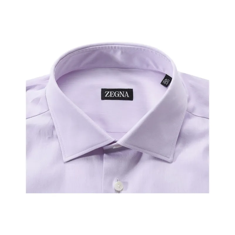 Zegna Long Sleeved Shirt Box Men's Light Smoke Pink-2