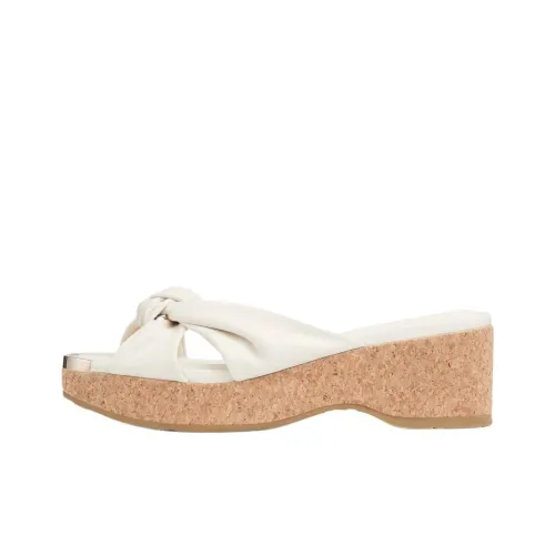 Jimmy Choo Avenue Slide Slippers 5cm Women's White