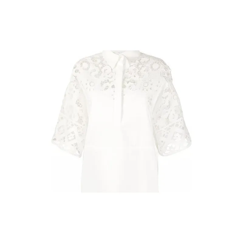 Valentino Long Sleeved Dresses Women's White-4
