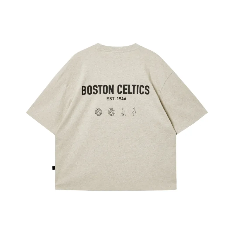 Nba X JACK&JONES T Shirts Men G63 Sandy Heather Gray-1