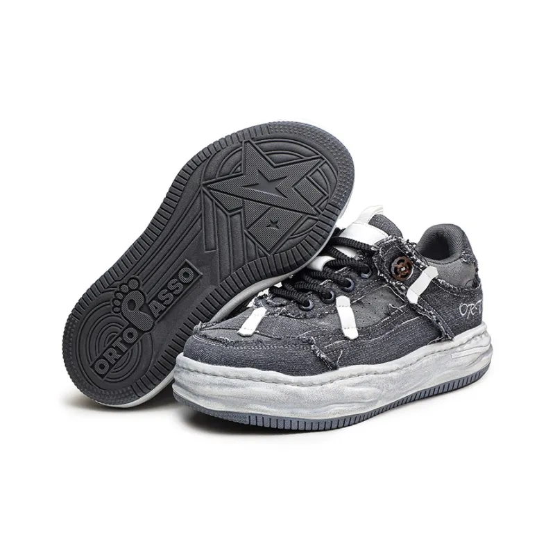 Rummaden Durable Breathable Full Coverage Lightweight Low Top Casual Shoes Men's Gray-7