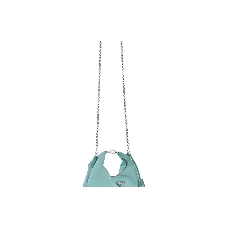 PRADA Genuine Leather Shoulder Bag Women's Blue-3