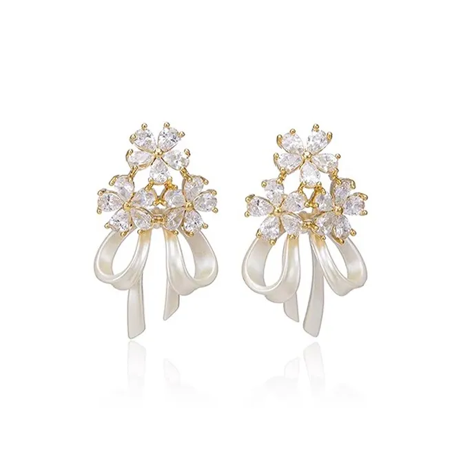 WAW Gold Plated Copper Earrings Women's-0