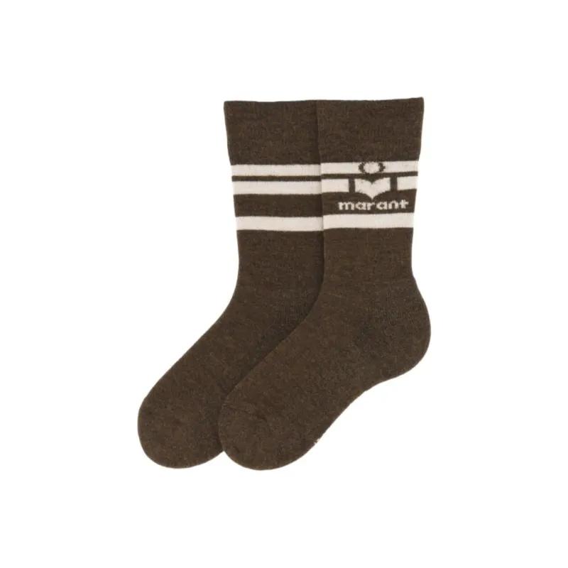 ISABEL MARANT ETOILE Mid Calf Socks Women's 1 Pack Brown-0