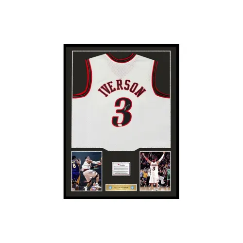 Three For Philadelphia 76ers Basketball Fan Supplies Framed Outer Frame Dimensions Approximately 78x98cm White Unisex