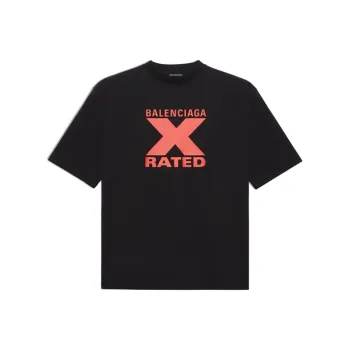 Balenciaga Loose Fit Style T Shirt Men's Black