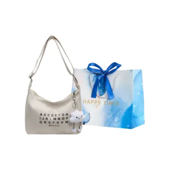 ROUNDOT Fabric Dumpling Bag Shoulder Bag Crossbody Bag Women's Letter/Peach Heart