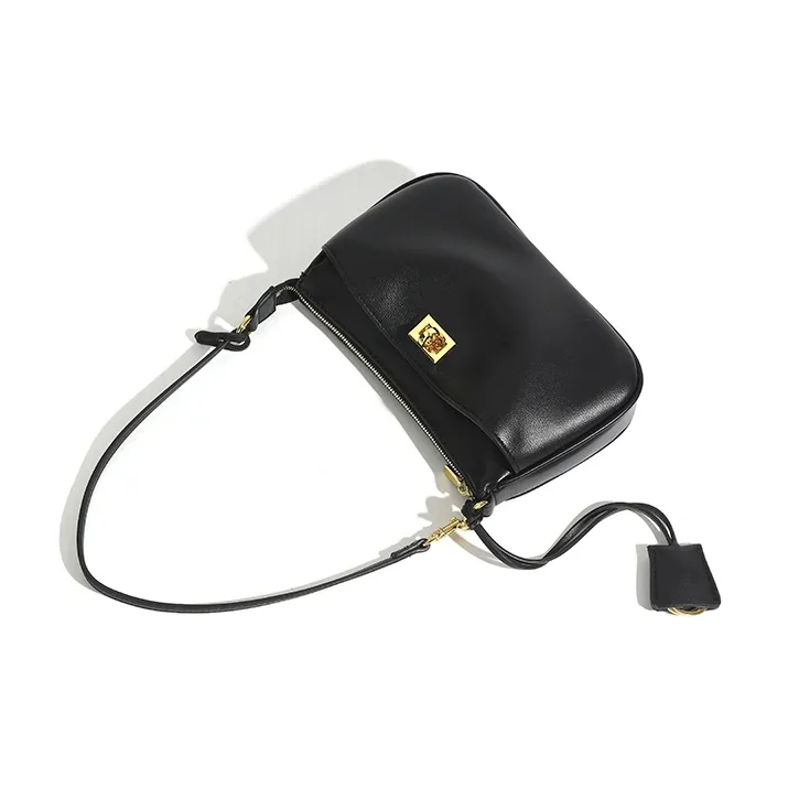 Vigno Synthetic Leather Shoulder Bag Crossbody Bag Regular Women's Black-3