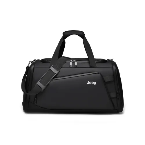 Jeep PU Leather Luggage Bag Gym Bag Large Size Unisex Black/Gray/Green