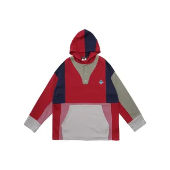 UNVESNO Hooded Regular Sweatshirt Unisex Red