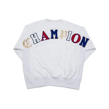 Champion Crew Neck Loose Fit Regular Sweatshirt US Version Unisex White Gray