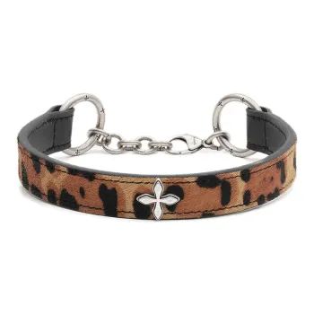 SMFK Cowhide Synthetic Leather Necklaces Women's Original Leopard Print