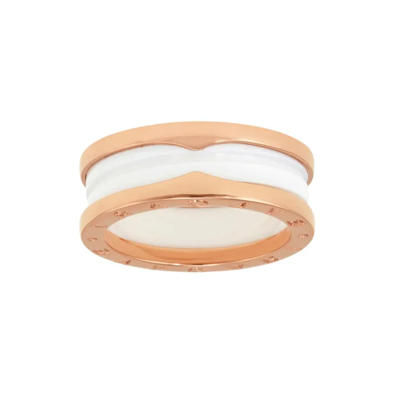 BVLGARI 18K Rose Gold, Ceramic Rings Women's-0