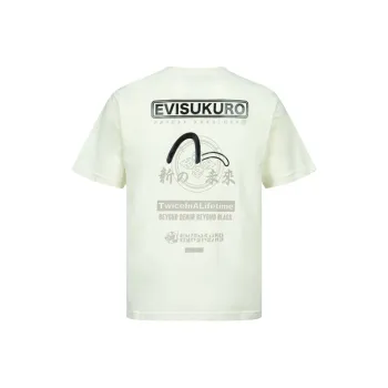 EVISU T-Shirts Men Beige Yellow