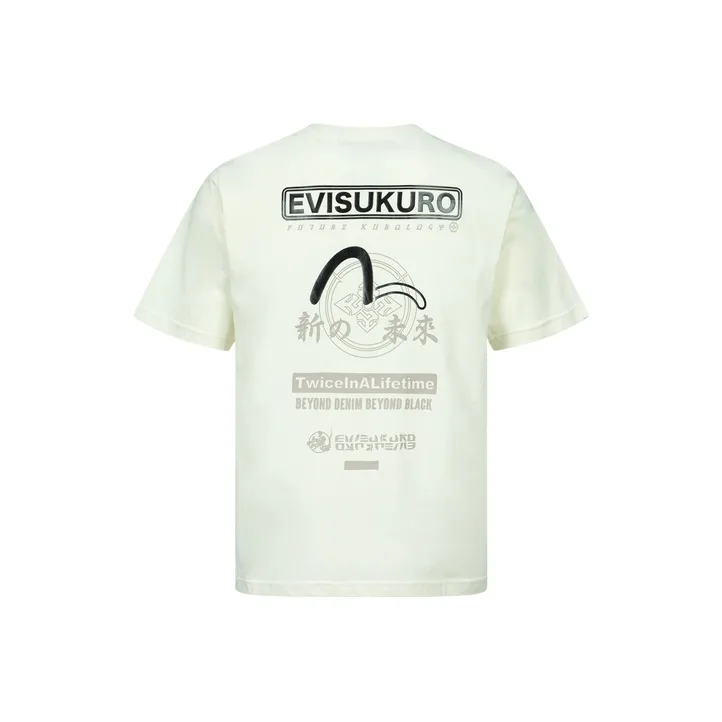 EVISU T-Shirts Men Beige Yellow-0