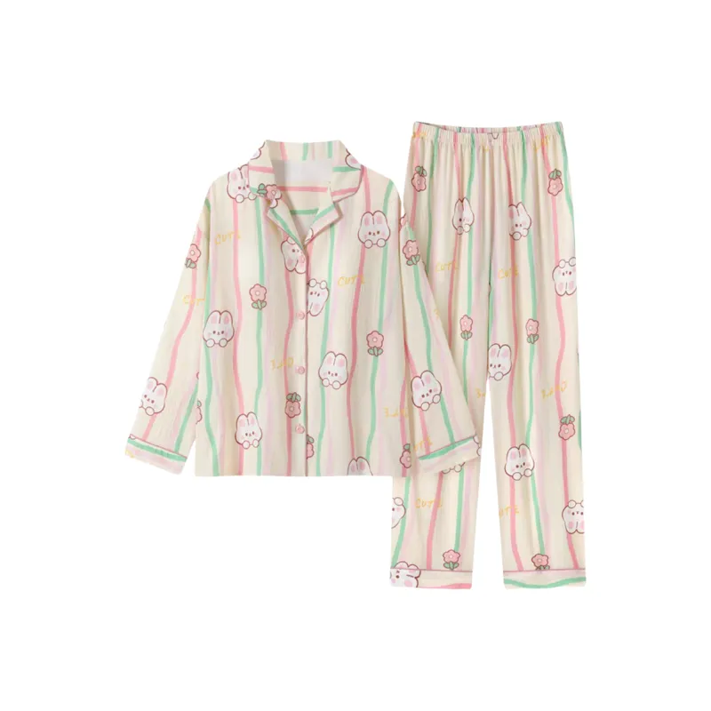 XIAFENYAN Pajama Set Women's Apricot-0