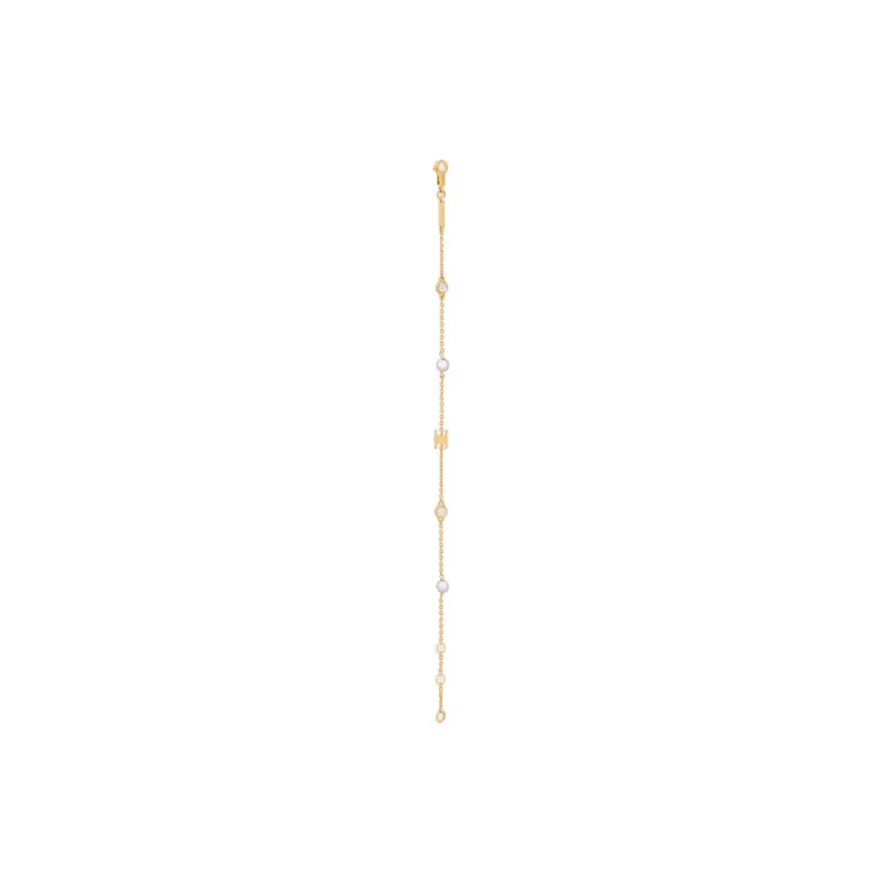 CELINE Bracelet In Brass Strass And Resin Pearls-1