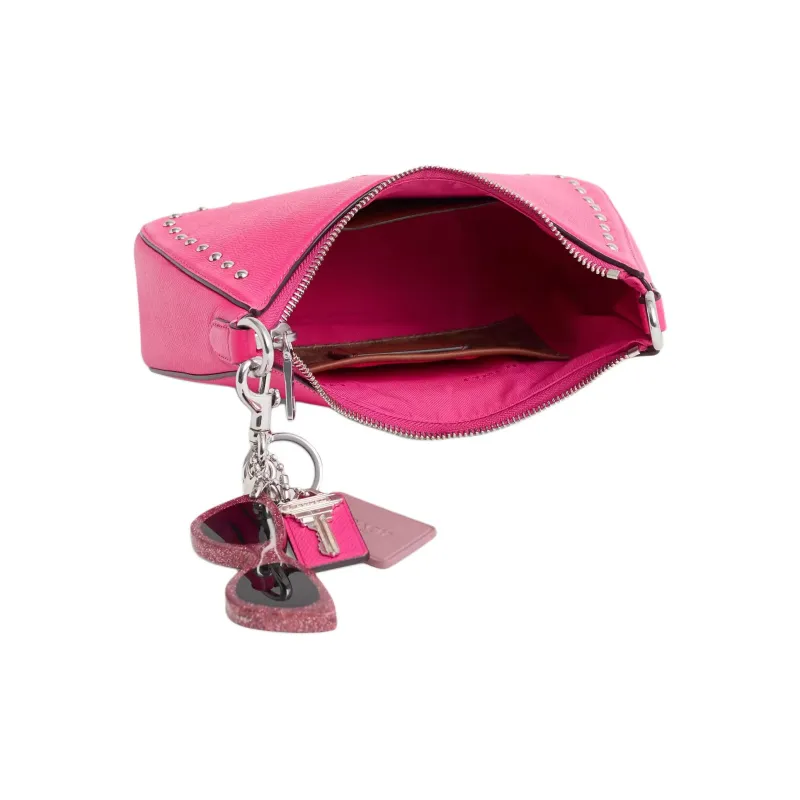 COACH Leather Hobo Bag Handbag Small Size Women's Pink-2