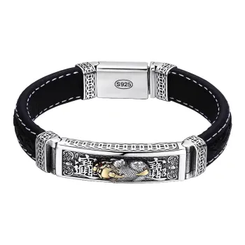 Angel Wishes 925 Sterling Silver Wristbands Men's