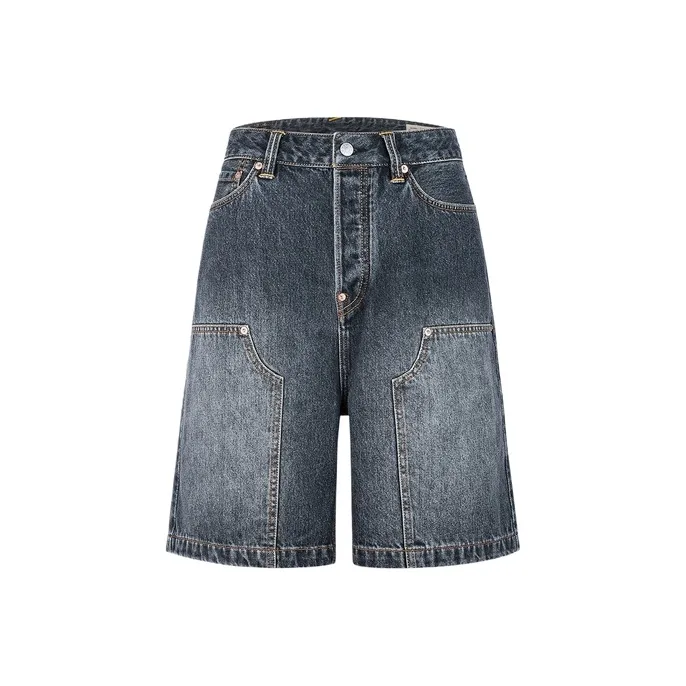 EVISU Seagull print Denim Shorts-1