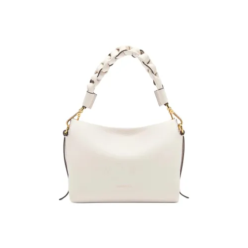 COCCINELLE Double Sided Leather Handbag Trumpets Women's Ecru