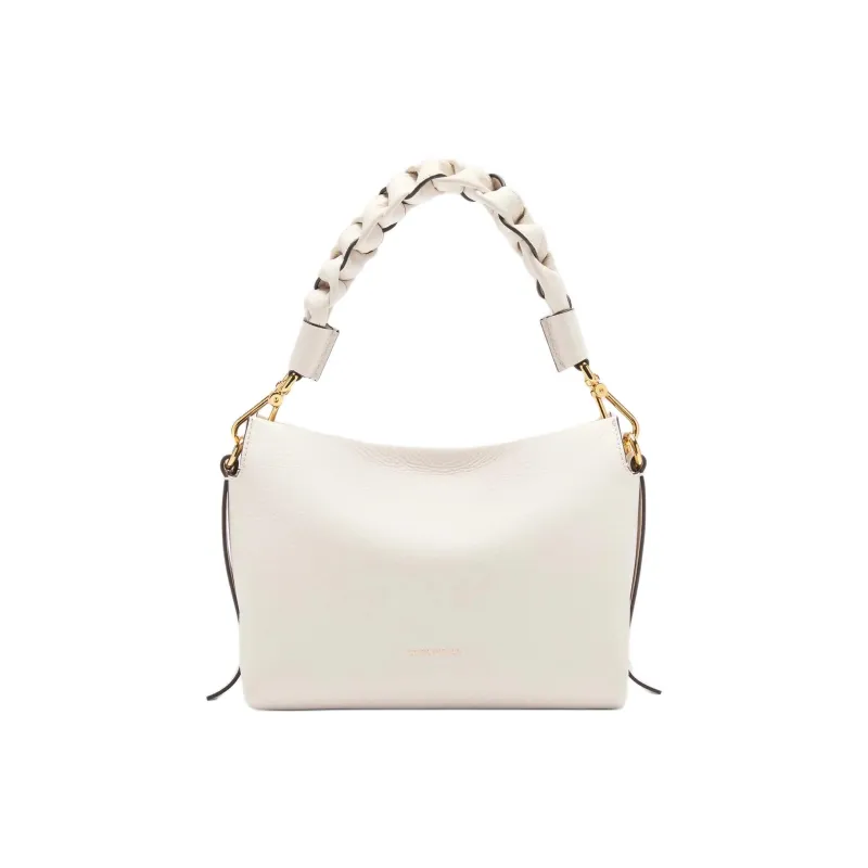 COCCINELLE Double Sided Leather Handbag Trumpets Women's Ecru-0