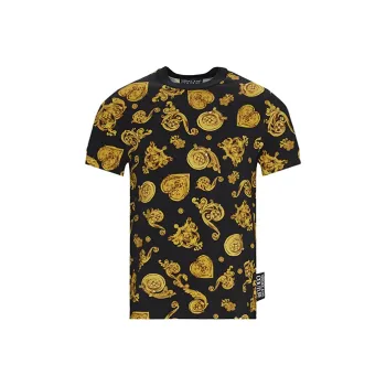 VERSACE JEANS COUTURE SS20 Straight T Shirt Men's Black