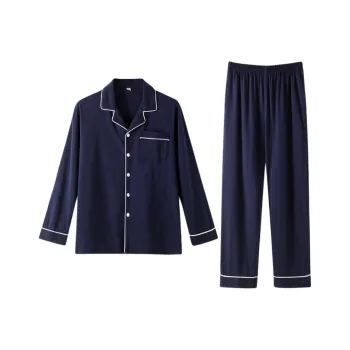 ZAO FU NIAO Pajama Set Men's Dense Ink Blue