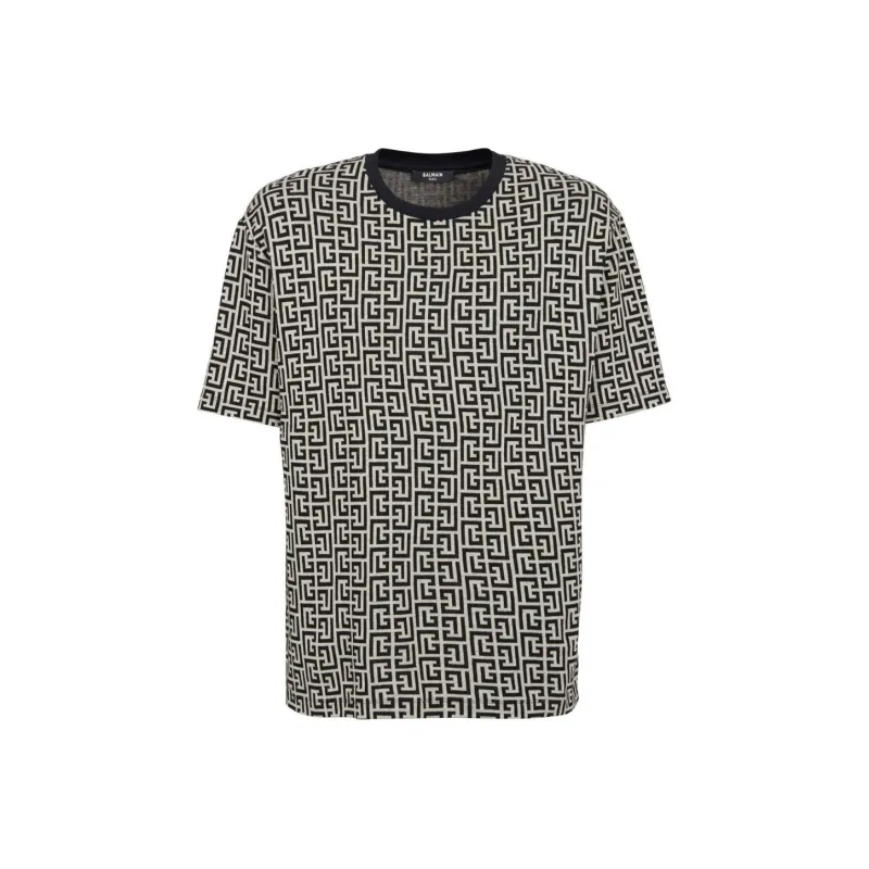BALMAIN T-Shirts Men Black-0