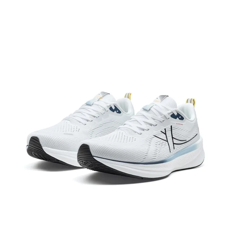 XTEP 6.0 Speed Cushioning Breathable Lightweight Low Top Sprint Running Shoes Men's White-1