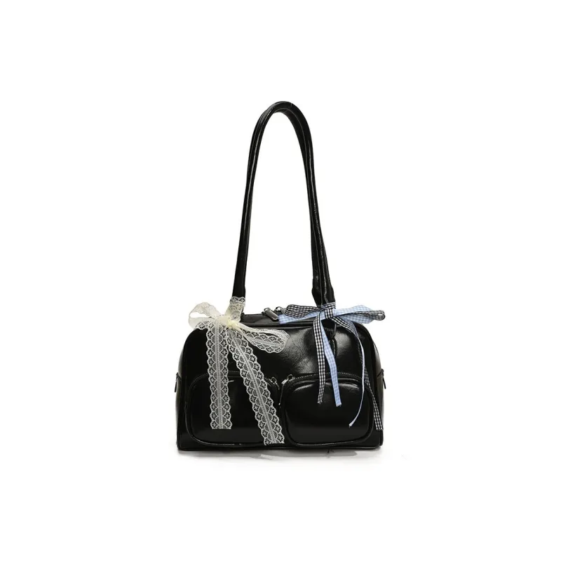 DALO PU Shoulder Bag Women's Silver/Coffee/Red/Brown/Black/White-12