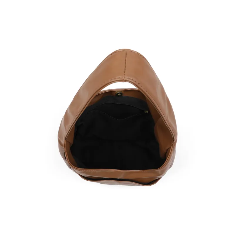 PT'SON Synthetic Leather Portable Underarm Shoulder Bag Regular Women's Brown-7