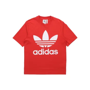 Adidas Originals Drop Shoulder Sleeve T Shirt Men's Red