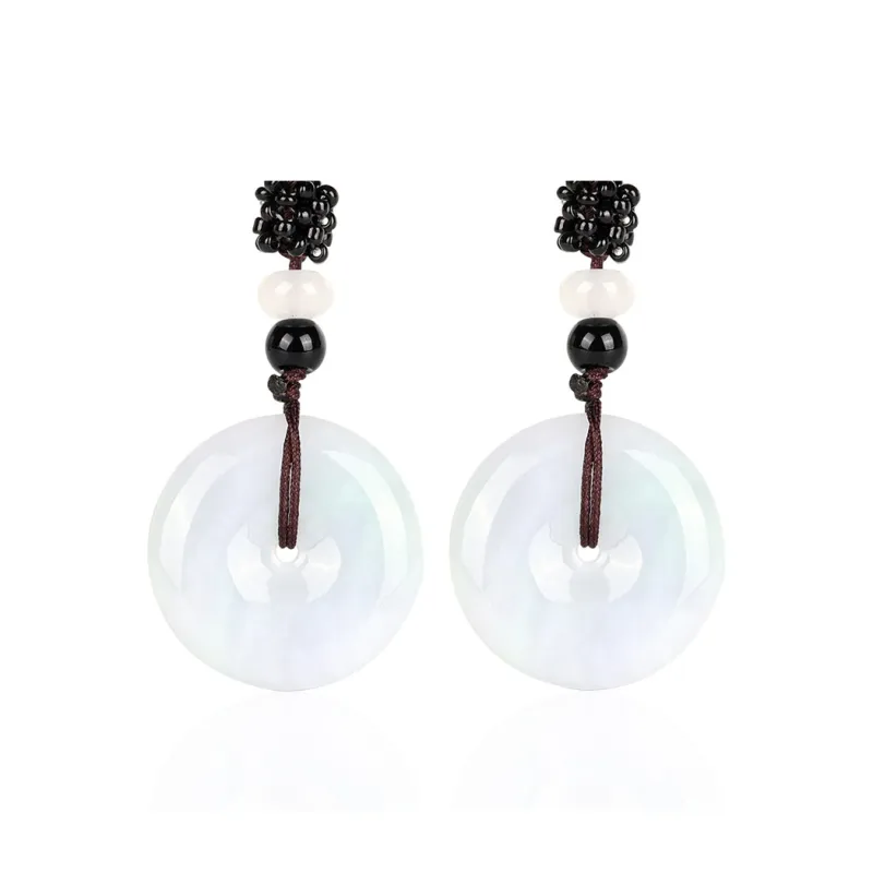 Yi Zhen Ge Ice Glutinous Jadeite Pendants Unisex-0