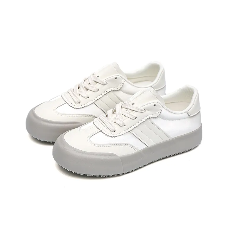 Than Than Me Low Top Skateboard Shoes Women's Pearl White-1